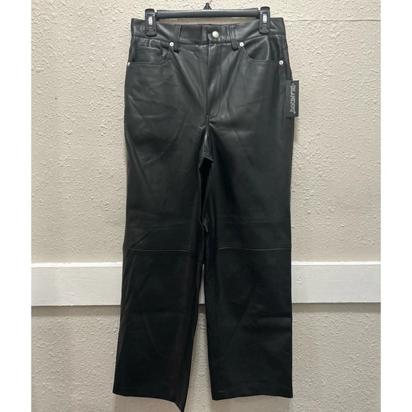 BLANKNYC THE BAXTER Ribcage Straight Leg Faux Leather Pants NWT 29 - Picture 1 of 7